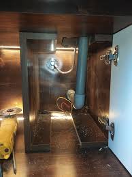 Plumbing Pipes and Cabinet Structure